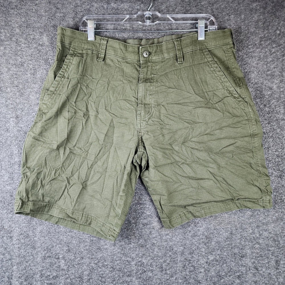 Weatherproof Shorts Mens 38 W3S223SC Olive Green Ripstop EUC